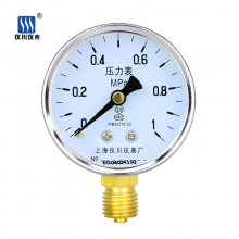 上海仪川仪表厂 压力表Y-60 0~1MPa 气压表水压表油压表真空负压表
