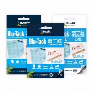 波士胶澳洲原装进口（BOSTIK）BLU-TACK 75G白色+10.5G 无痕胶蓝丁胶相框墙面无痕钉免打孔贴胶双面胶