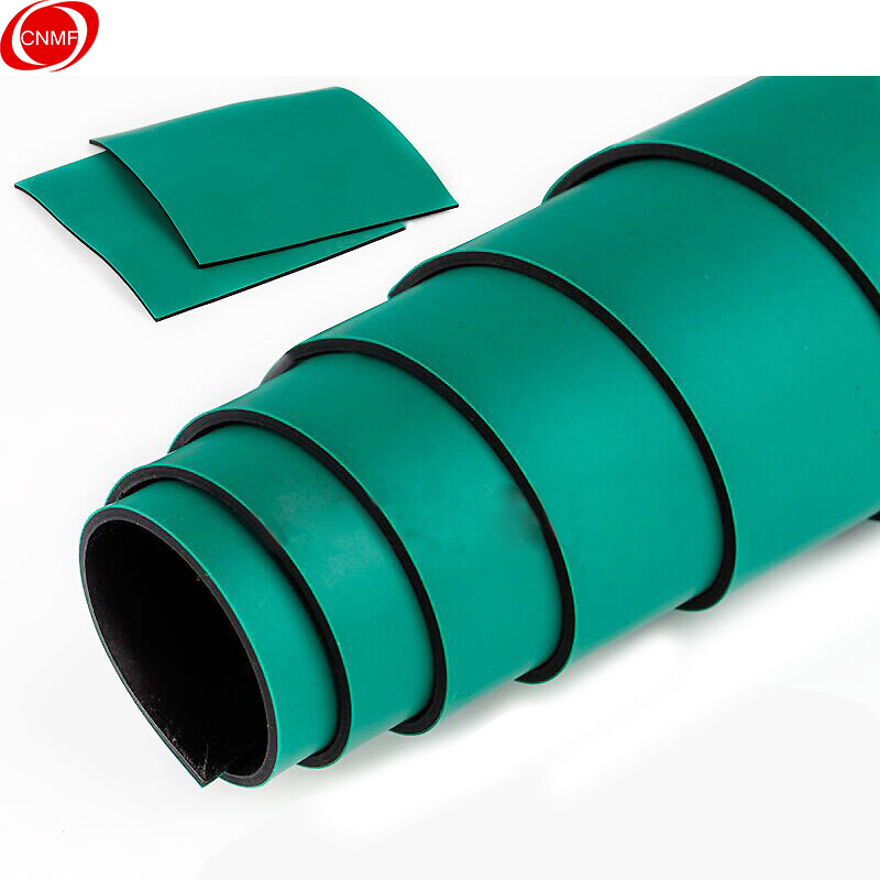 谋福 CNMF433防静电台垫 橡胶垫 绿色耐高温工作维修皮实验室桌垫（【整卷】1.2米×10米×2mm ）